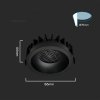 Oprawa V-TAC LED downlight 24W BRIDGELUX CHIP CCT czarna raster antyolśnieniowy plaster miodu VT-17024 3000K-4000K-6400K 2540lm